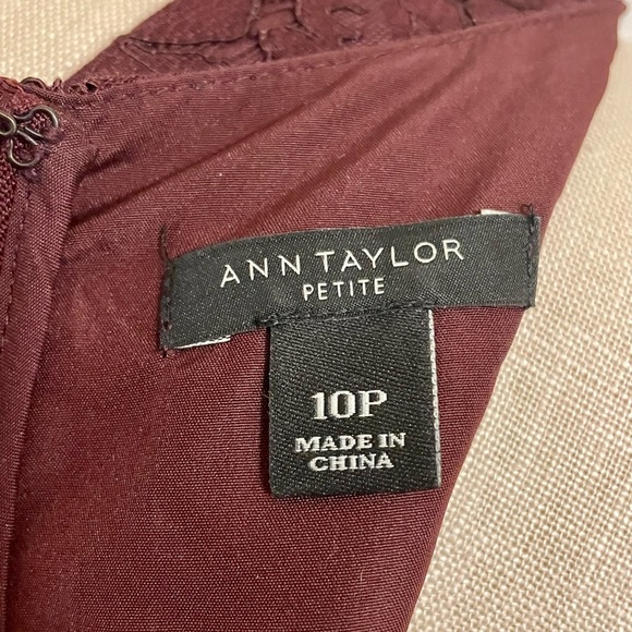 Ann Taylor Maroon/Burgundy Lace Dress - Picture 6 of 7